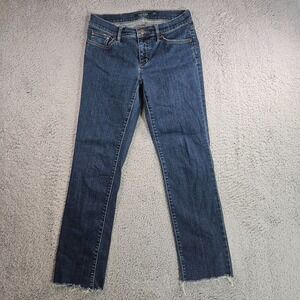 Lauren Ralph Lauren Jeans Women Size 2  27x27 Raw Hem Classic Straight Dark Wash